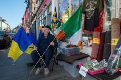 Dan O'Donoghue looking forward to St. Patrick's Day and supportingh Ukraine on Pearse Street, Clonakilty, West Cork. Picture Dan Linehan